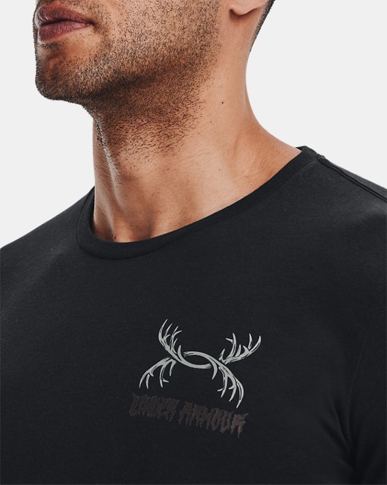 Men's UA Aggressive Elk Short Sleeve, Black, pdpMainDesktop image number 3